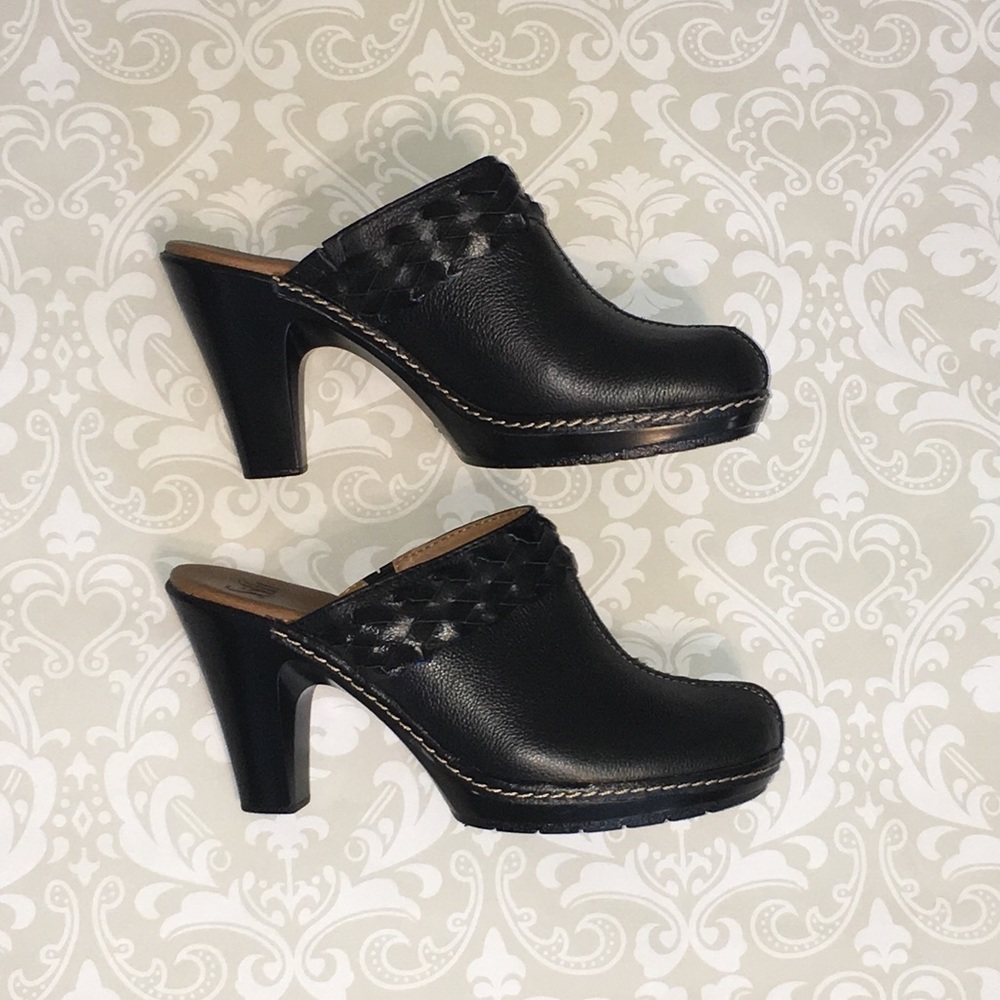SOFFT ⚜️ Leather Heel Clogs Mules, Size 7.5
